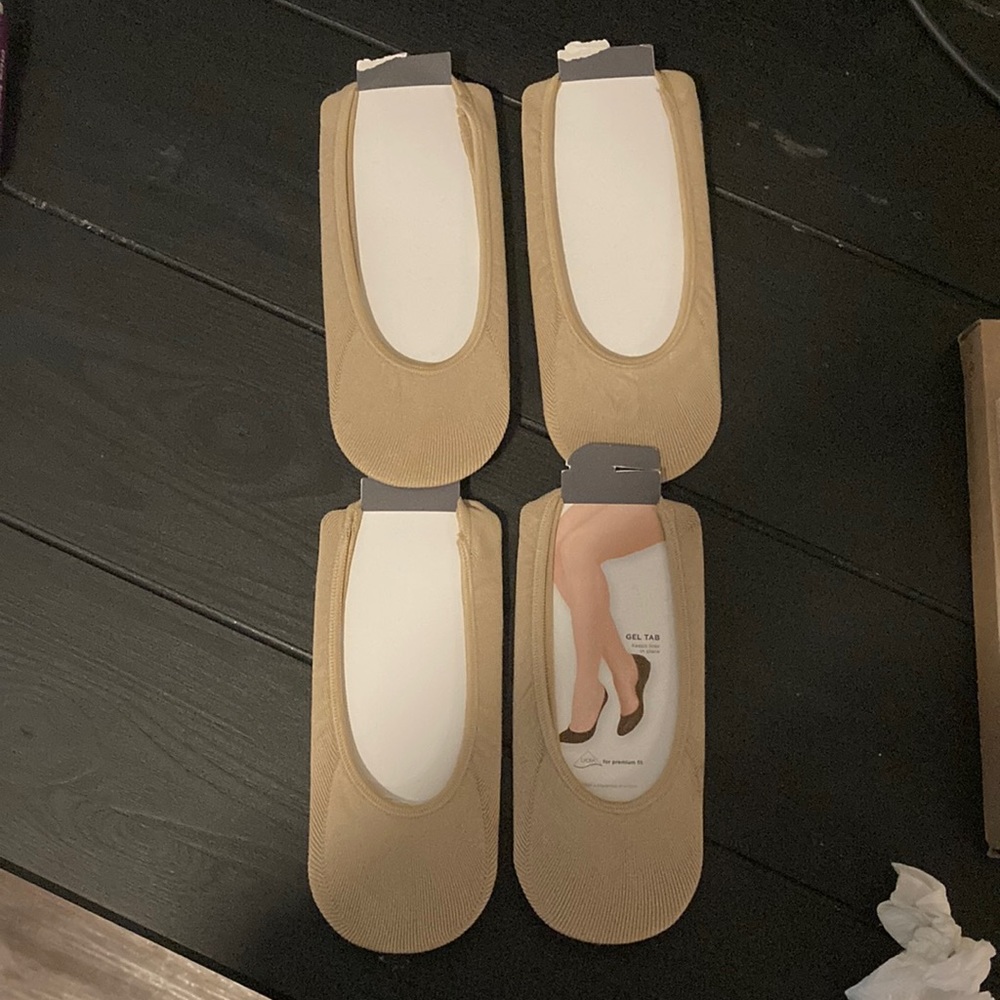 No show socks with gel grip - 4 pairs!